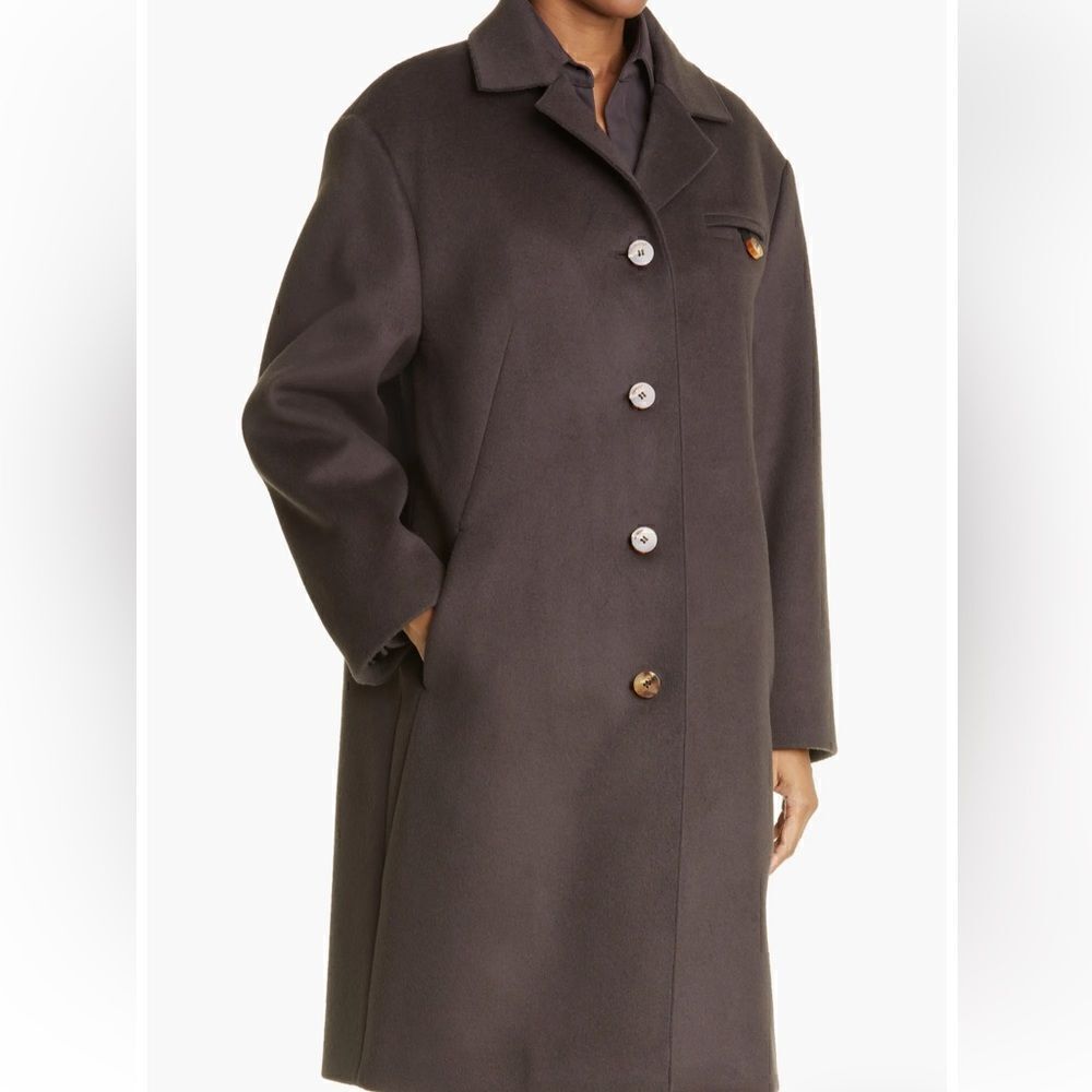 OFF-WHITE Brushed Woven Single Breasted Coat size 4 $2682